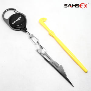 SAMSFX Fly Fishing Knot Tying Tool, Loop Tyer and Retractors Combo