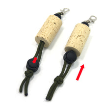 Load image into Gallery viewer, Fly Fishing Flies Holder Patch Dropper on Lanyard Wine Cork Key Wood Float for Angler Vest Pack - SAMSFX