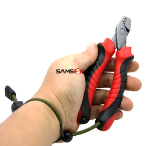 SAMSFX Forged Steel Hand Crimper Tool Fishing Wire Leader Crimping Pliers Swager - SAMSFX
