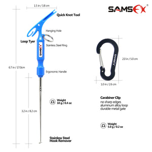 SAMSFX Fishing Loop Tyer and Quick Knot Tool Fishing Hook Remover Tools - SAMSFX