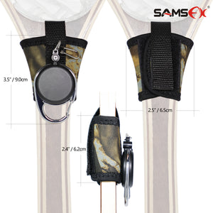 SAMSFX Fishing Tape Measure Zinger and Neoprene Straps Attaches to Fly Fishing Landing Net - SAMSFX