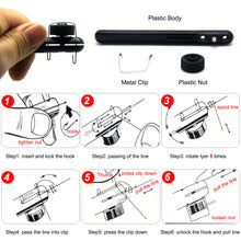 Load image into Gallery viewer, Quick Knot Tool, Loop Tyer, Hook Remover, Hair Rig Tying Tool and Zinger Retractors
