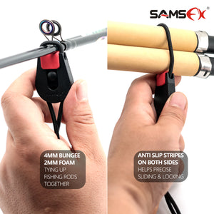 SAMSFX Fishing Rod Ties, Fishing Rod Wrap Pole Straps, Hook & Loop Fishing Rod Belts