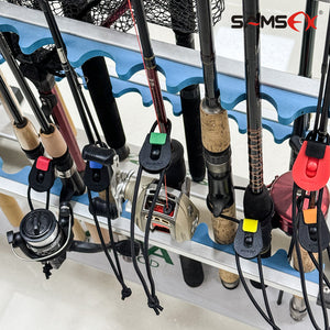 SAMSFX Fishing Rod Ties, Fishing Rod Wrap Pole Straps, Hook & Loop Fishing Rod Belts