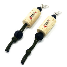 Load image into Gallery viewer, Fly Fishing Flies Holder Patch Dropper on Lanyard Wine Cork Key Wood Float for Angler Vest Pack - SAMSFX