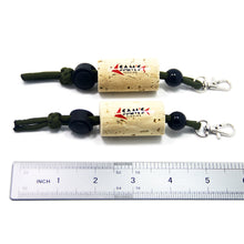 Load image into Gallery viewer, Fly Fishing Flies Holder Patch Dropper on Lanyard Wine Cork Key Wood Float for Angler Vest Pack - SAMSFX