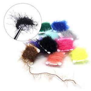 SAMSFX Fly Tying Materials Dubbing Fishing Fibers UV Polar Chenille Assortment - SAMSFX