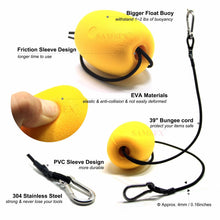 Load image into Gallery viewer, Kayak Drift Anchor Tow Line Nylon Rope with EVA Buoy Stainless Clips Accessory - SAMSFX