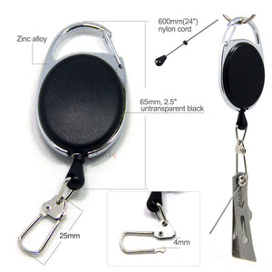 Fly Fishing Line Cutter Nippers Clipper Snip and Zinger Retractor Hook Sharpener - SAMSFX