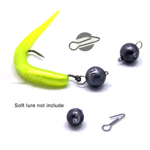 SAMS Fishing Jig Heads Sinkers Lead Weights Cheburashka for Soft Lure 10pcs - SAMSFX