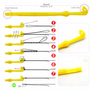 SAMSFX Knot Picker & Disgorger Loop Tyer Hook Tier Fly Tying Tool Kit Plastic - SAMSFX