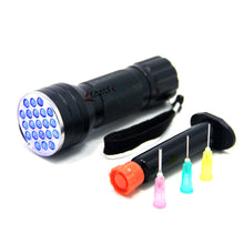 Load image into Gallery viewer, SAMS Fly Tying Kits UV 21 LEDs Light and Clear Cure Glue Syringe Dispenser Tools - SAMSFX