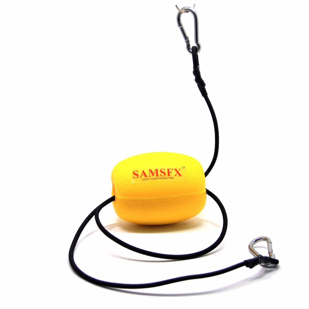 Kayak Drift Anchor Tow Line Nylon Rope with EVA Buoy Stainless Clips Accessory - SAMSFX