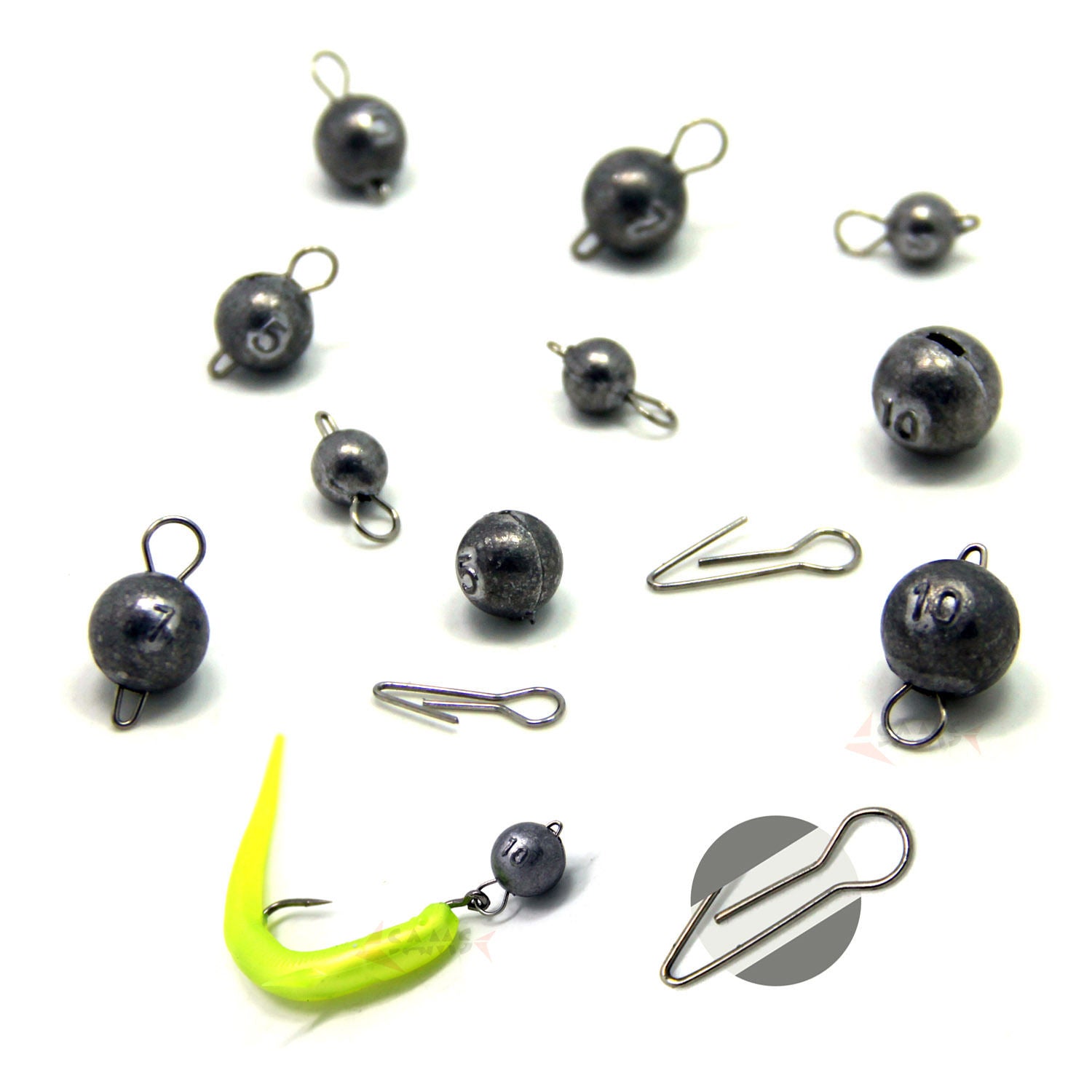 SAMS Fishing Jig Heads Sinkers Lead Weights Cheburashka for Soft