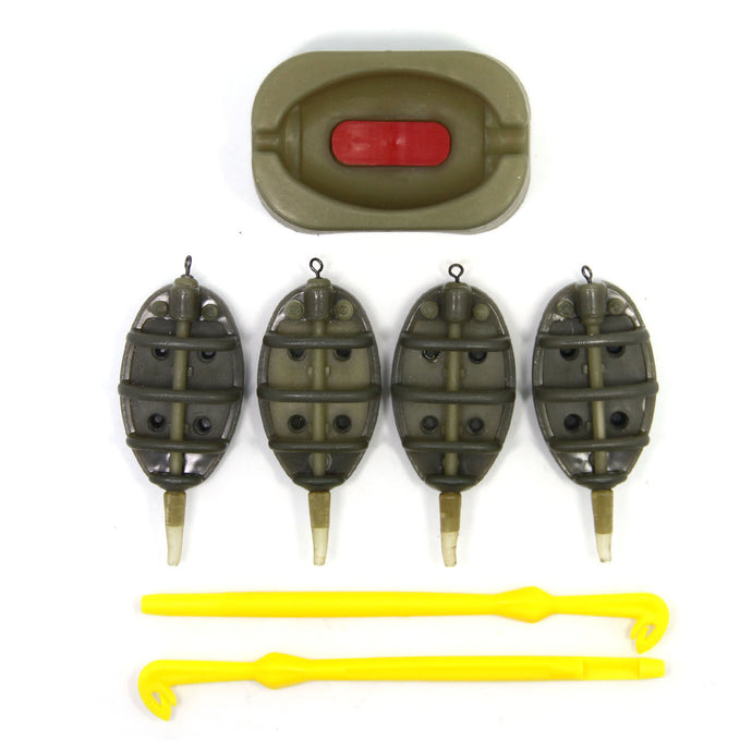 Carp Fishing Inline Method Feeders and Mould set and Loop Tyer Hook Detacher - SAMSFX