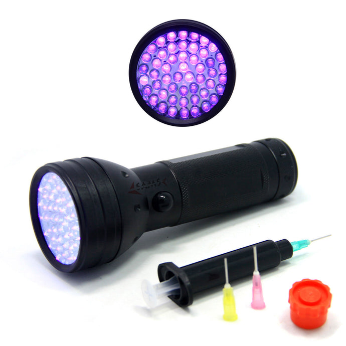 SAMS 51 LEDs Fly Tying UV Flashlight Light and Clear Cure Glue Syringe Dispenser - SAMSFX