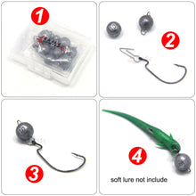 Load image into Gallery viewer, SAMS Fishing Jig Heads Sinkers Lead Weights Cheburashka for Soft Lure 10pcs - SAMSFX