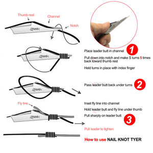 SAMSFX Fast Tie Nail Knot Tying Tool & Loop Tyer Quick Hook Nail Knot Tier for Fly Fishing Line Dropshipping - SAMSFX