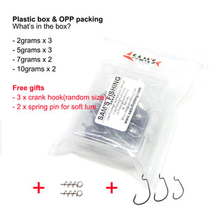 SAMS Fishing Jig Heads Sinkers Lead Weights Cheburashka for Soft Lure 10pcs - SAMSFX