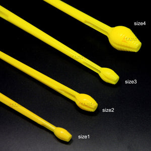 SAMSFX 2 x Snelled Fishing Hook Remover 2 Sizes Hooks Disgorger Plastic Yellow - SAMSFX