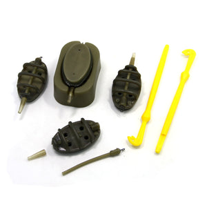 Carp Fishing Inline Method Feeders and Mould set and Loop Tyer Hook Detacher - SAMSFX