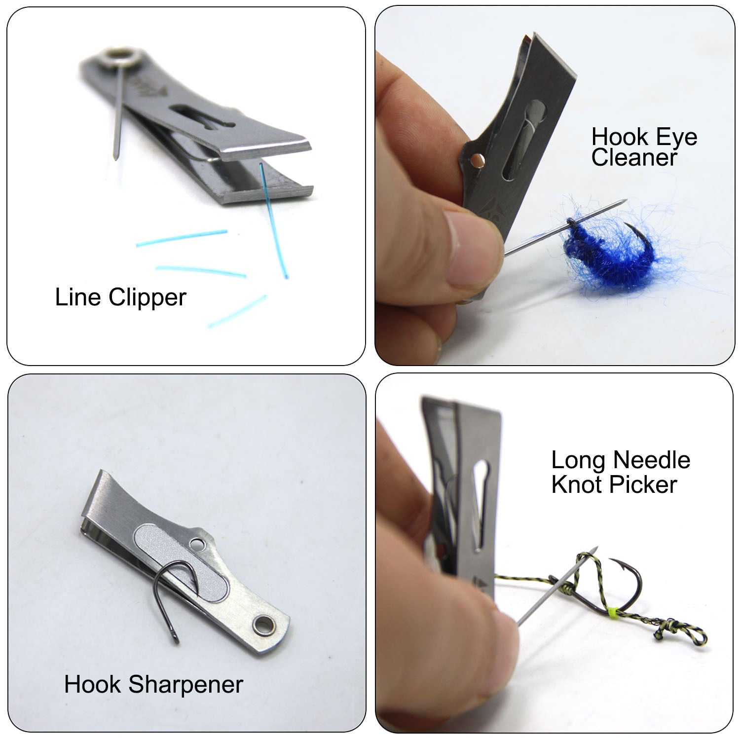  SF Fly Fishing Hook Sharpener Hone Hook File Portable Grinding  Tool Double-Sided Diamond Grit with Zinger Retractor : Tools & Home  Improvement