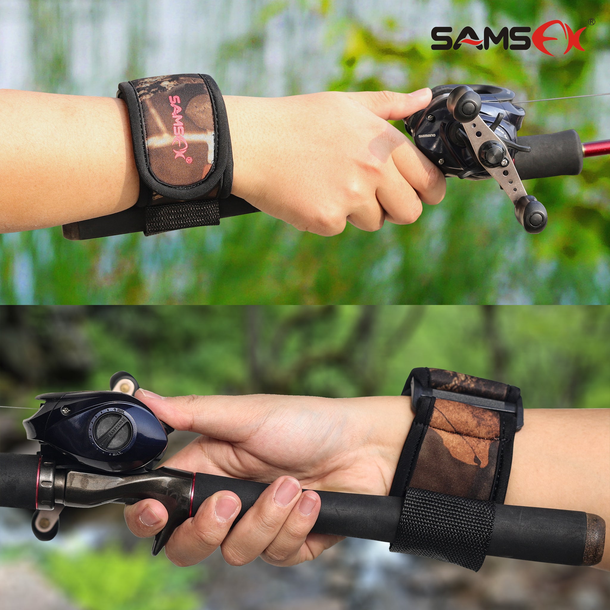 SAMSFX Cast Aid Fishing Belt Rod Holder Camouflage Wrist Wraps –  samsfxfishing