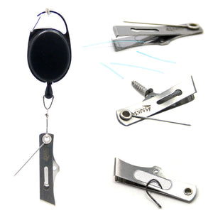SAMSFX Jig Eye Cleaner Line Clipper and Hook Sharpener Kit Fly Fishing Tools - SAMSFX