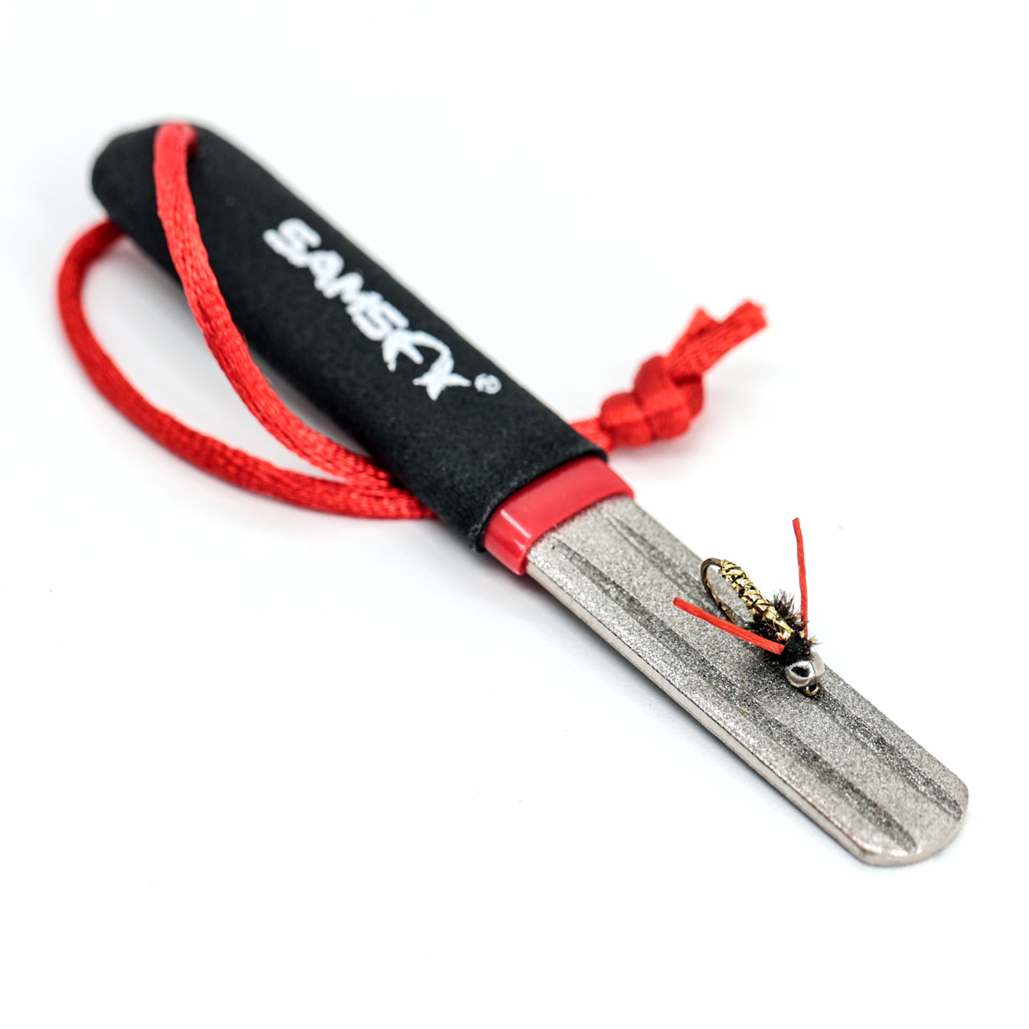 SAMSFX Dual Grit Diamond Fishing Hook and Knife Sharpener Stone