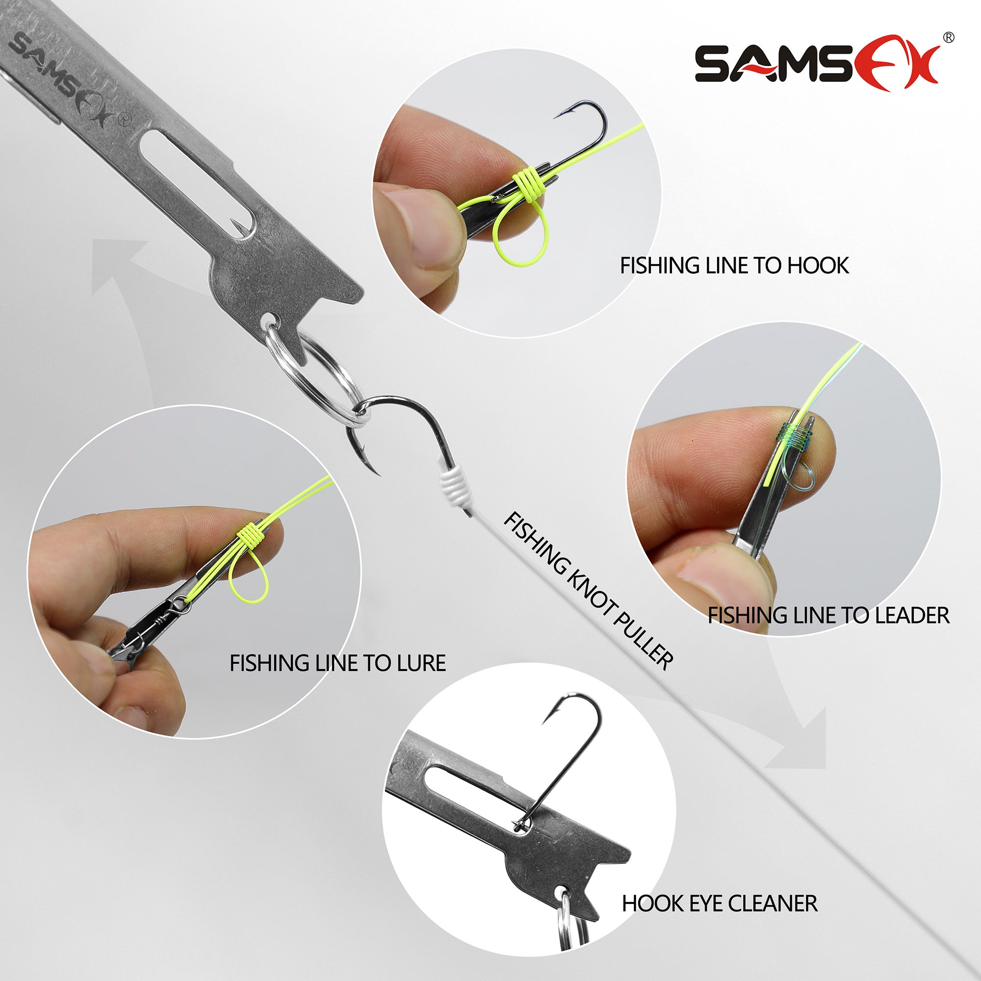SAMSFX Fly Fishing Quick Knot Tool Universal Nail Knot Tying Tools Loo