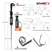 Load image into Gallery viewer, Quick Knot Tool, Loop Tyer, Hook Remover, Hair Rig Tying Tool and Zinger Retractors