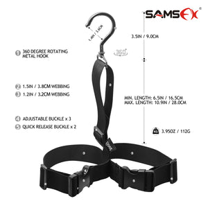 SAMSFX Fishing Wader Hanger Boot Hanging Strap Dryer Belt with Metal Hook