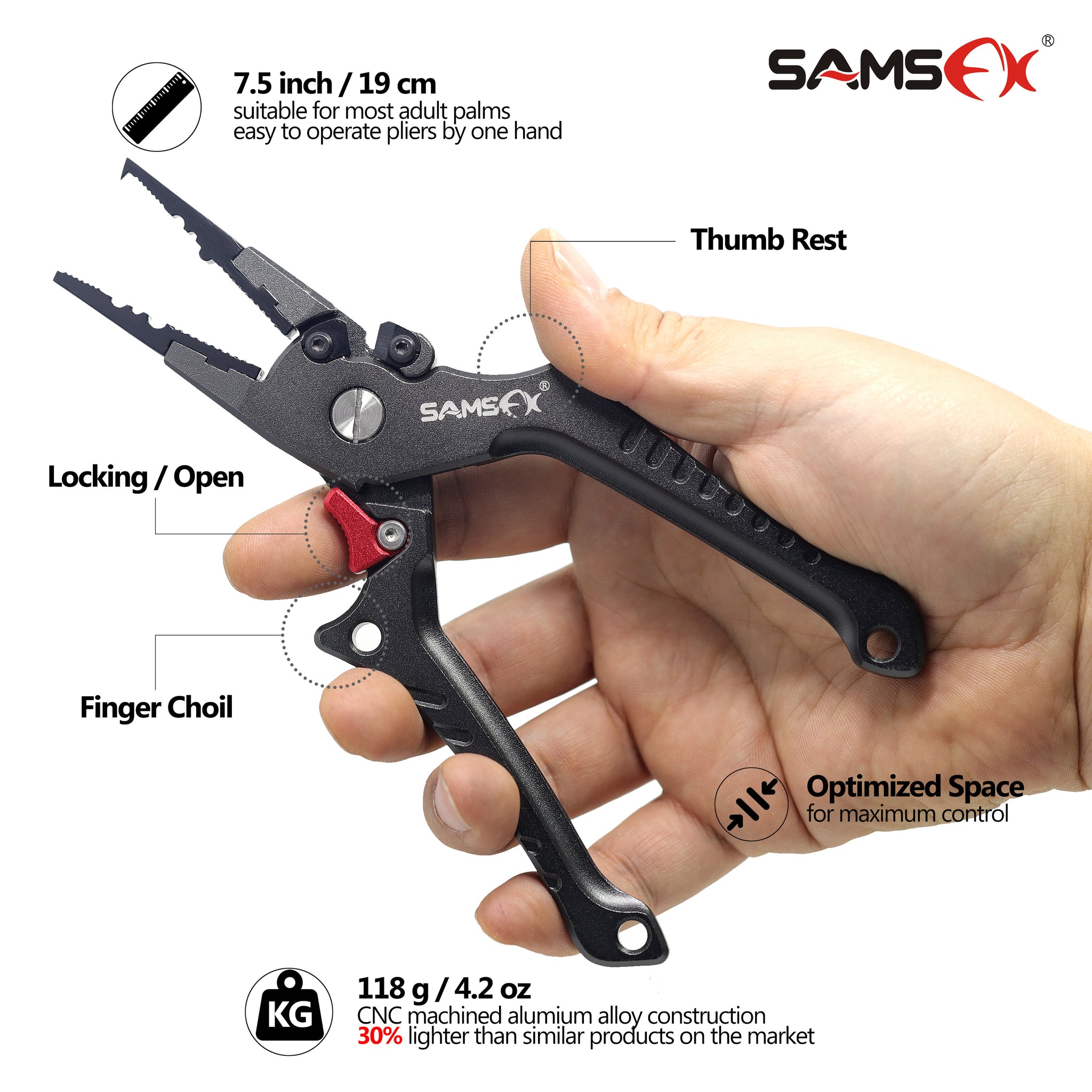 Smith's Locking Aluminum Fishing Pliers