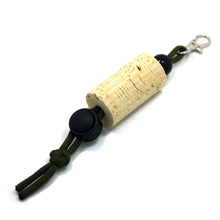 Load image into Gallery viewer, Fly Fishing Flies Holder Patch Dropper on Lanyard Wine Cork Key Wood Float for Angler Vest Pack - SAMSFX