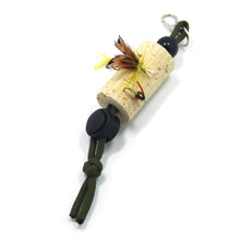 Load image into Gallery viewer, Fly Fishing Flies Holder Patch Dropper on Lanyard Wine Cork Key Wood Float for Angler Vest Pack - SAMSFX