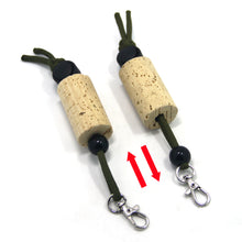 Load image into Gallery viewer, Fly Fishing Flies Holder Patch Dropper on Lanyard Wine Cork Key Wood Float for Angler Vest Pack - SAMSFX