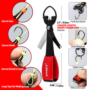 Black Fly Fishing Combo 5 in 1 Fishing tools set Forceps Zinger Nipper & Lanyard