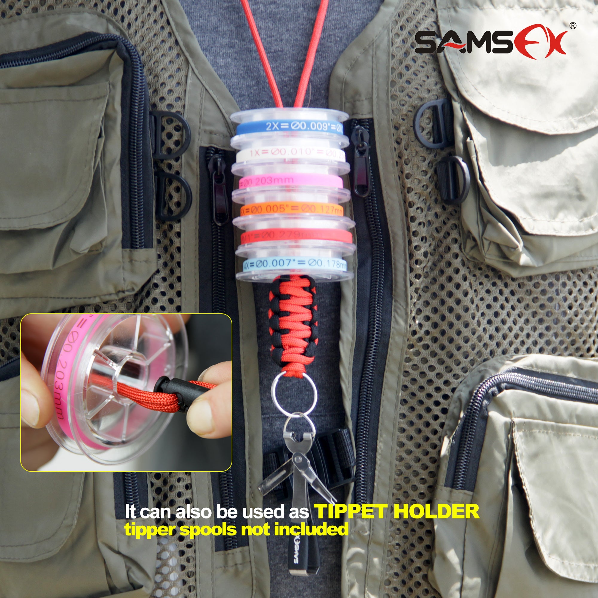 Quick Knot Tool 4 in 1 Tie Fast Fishing Clippers with Neck