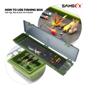 Carp Fishing Tackle Box Stiff Hair Rig Board Rig Box Wallet Rig Storage Tackle Box - SAMSFX