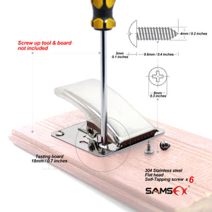 SAMSFX Fishing Fillet Clamp w/ Screws Deep-Jaw Fish Tail Clip Fillet Fish Cleaning Bait Mounted Anywhere - SAMSFX