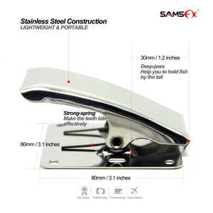 SAMSFX Fishing Fillet Clamp w/ Screws Deep-Jaw Fish Tail Clip Fillet Fish Cleaning Bait Mounted Anywhere - SAMSFX