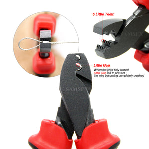 SAMSFX Forged Steel Hand Crimper Tool Fishing Wire Leader Crimping Pliers Swager - SAMSFX