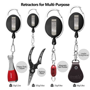 Fishing Zinger Retractors Fly Fishing Anglers Vest Pack Tool Gear 3PCS
