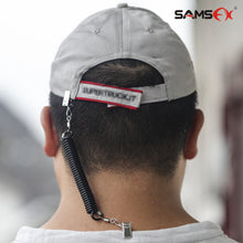 Load image into Gallery viewer, Fishing Hat Clips for Wind Cap Retainer Coiled Cord and 360 Rotation Stainless Steel Clips (2 Pack) - SAMSFX