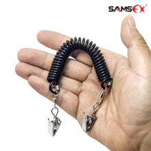 Load image into Gallery viewer, Fishing Hat Clips for Wind Cap Retainer Coiled Cord and 360 Rotation Stainless Steel Clips (2 Pack) - SAMSFX