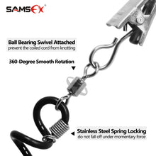 Load image into Gallery viewer, Fishing Hat Clips for Wind Cap Retainer Coiled Cord and 360 Rotation Stainless Steel Clips (2 Pack) - SAMSFX