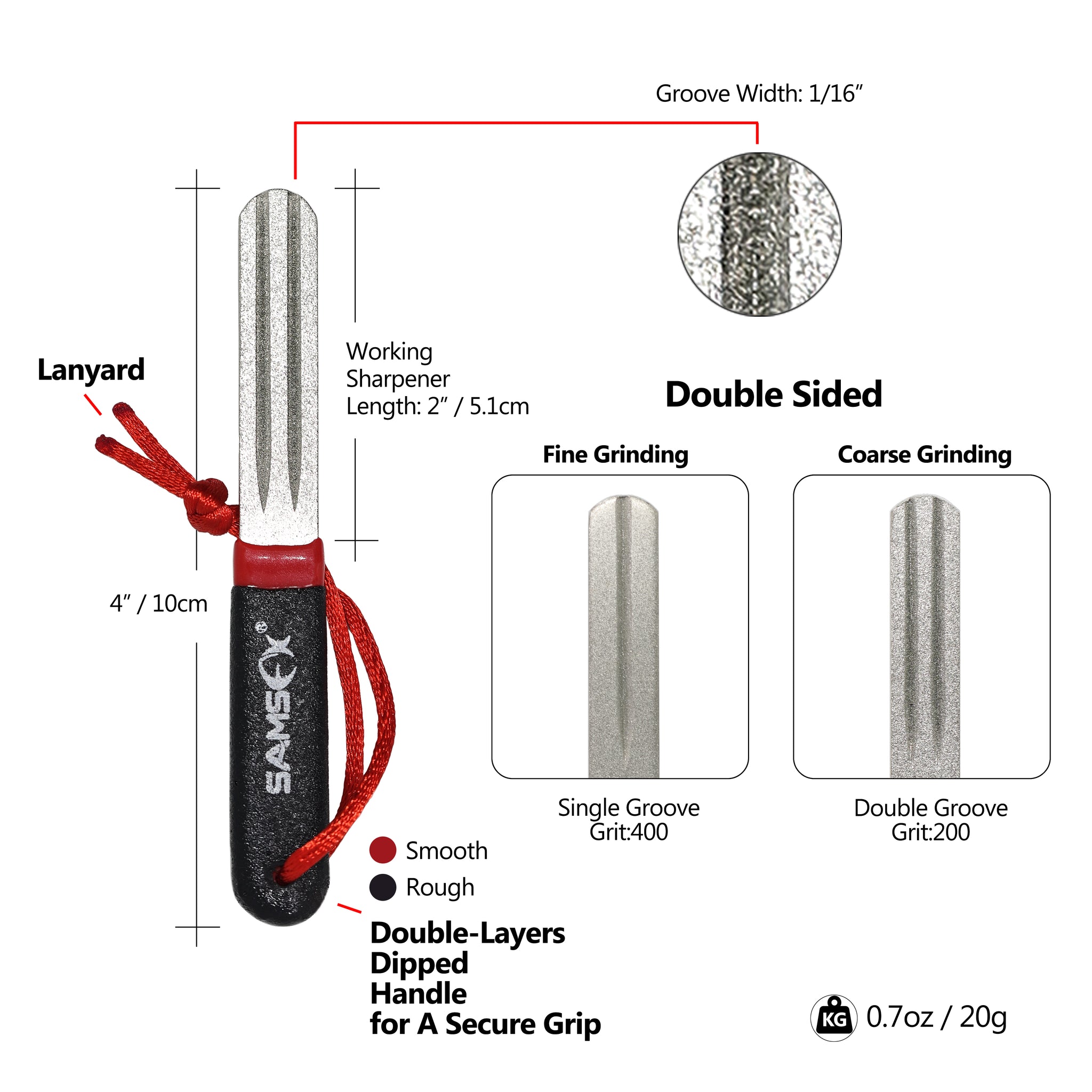 double-sided fishing hook SAMSFX Dual Grit Diamond Fishing Hook and Knife Sharpener Stone 2PCS –  samsfxfishing