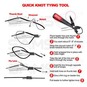 SAMSFX Quick Knot Tying Tool Fly Fishing Clippers Tie Fast Nail Knot Tyer Kit Drop Shipping - SAMSFX