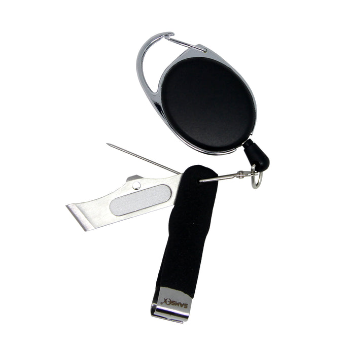 SAMSFX Jig Eye Cleaner Line Clipper and Hook Sharpener Kit Fly Fishing Tools - SAMSFX