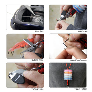 SAMSFX Fly Fishing Line Clippers with Adjustable Lanyard Tippet Spool Holder Carrier - SAMSFX
